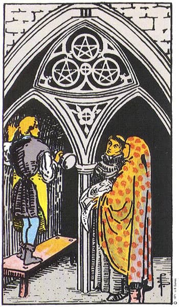 Three of Pentacles (Tiga Koin)