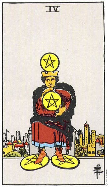 Four of Pentacles (Empat Koin)