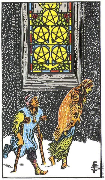 Five of Pentacles (Lima Koin)