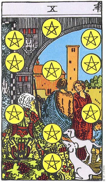 Ten of Pentacles (Sepuluh Koin)