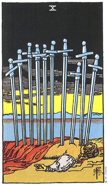 Ten of Swords (Sepuluh Pedang)