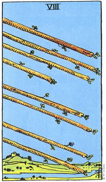 Eight of Wands (Delapan Tongkat)