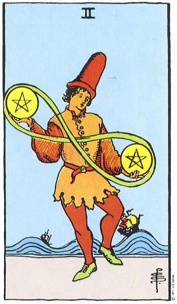 Two of Pentacles (Dua Koin)