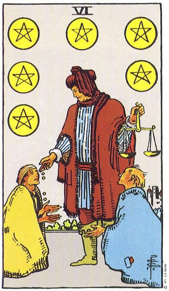 Six of Pentacles (Enam Koin)