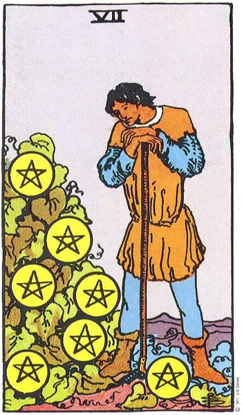 Seven of Pentacles (Tujuh Koin)