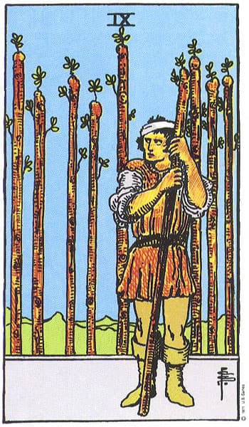 Nine of Wands (Sembilan Tongkat)