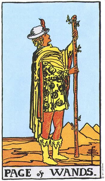 Page of Wands (Pangeran Tongkat)